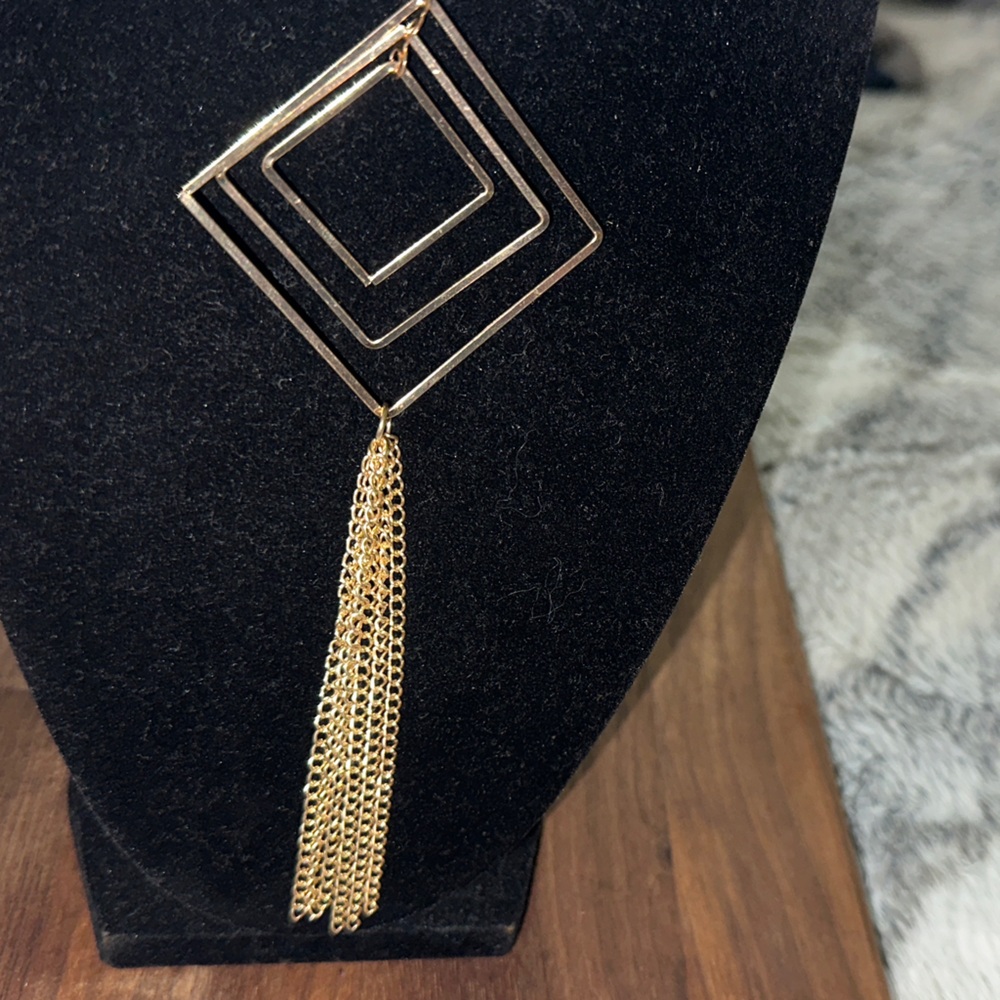 Vintage Gold Geometric Necklace